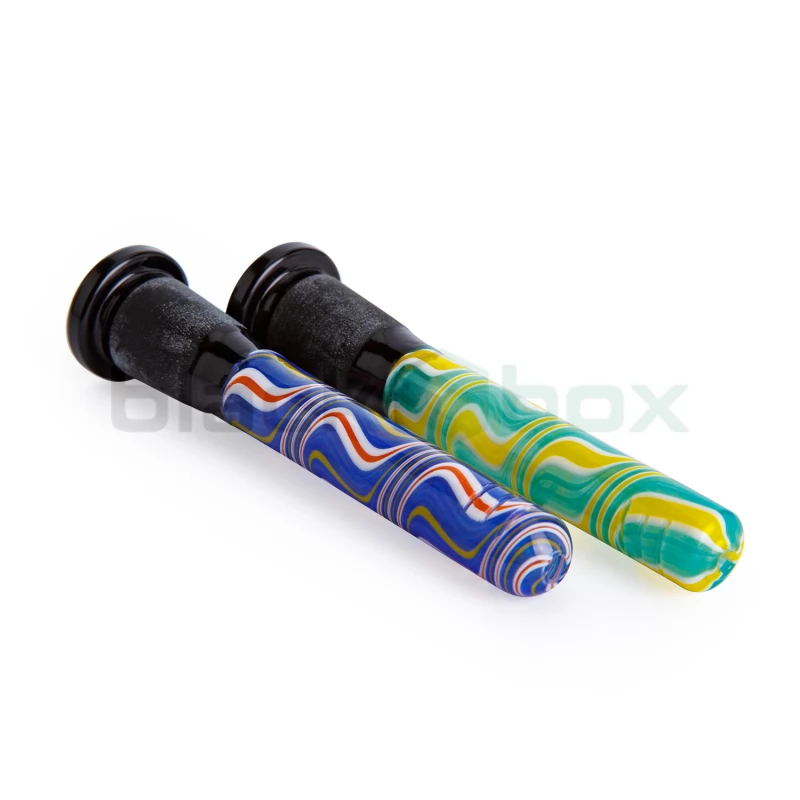 Шліф для бонга Swirl Colour Black Stem - Преміум якість - 0