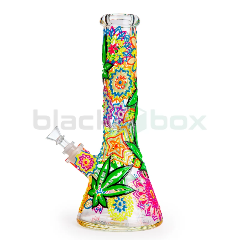 Скляний бонг Hand-Drawn Psychedelic - Преміум якість - 0
