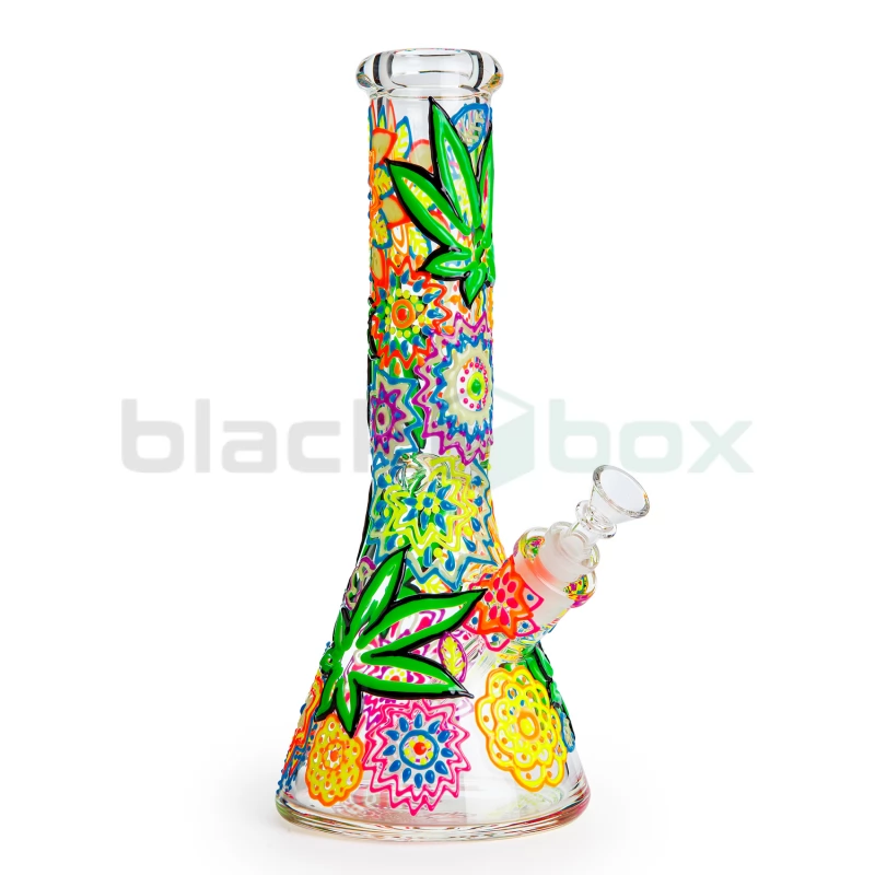 Скляний бонг Hand-Drawn Psychedelic - Преміум якість - 1