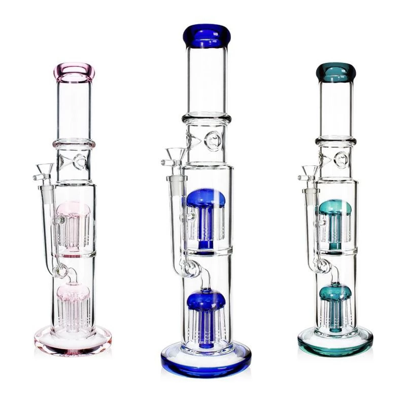 Скляний бонг High Double Arms Tube - Преміум якість - 0