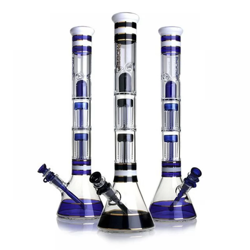 Скляний бонг Phoenix High Double Arms Beaker - Преміум якість - 0