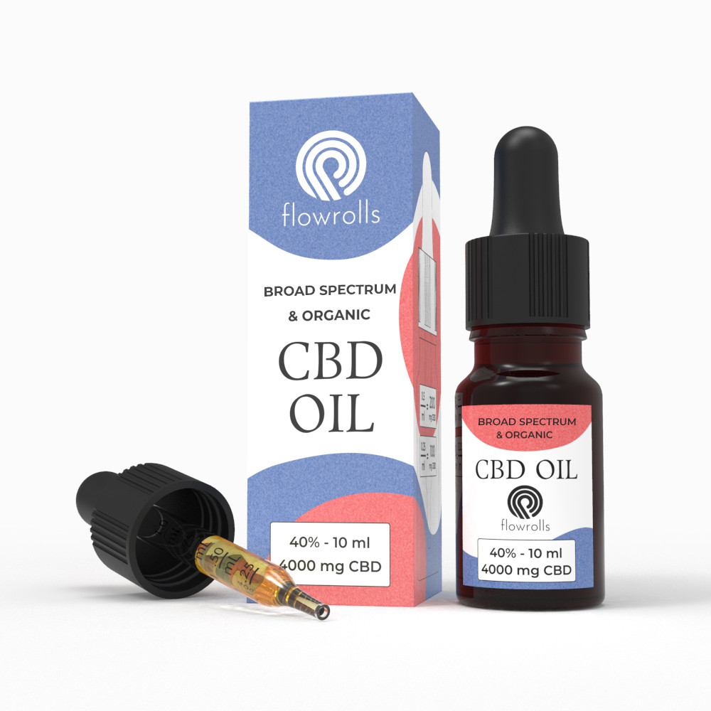 Олія КБД 40% Flowrolls Broad Spectrum 4000 мг CBD 10 мл (Польща) - 0