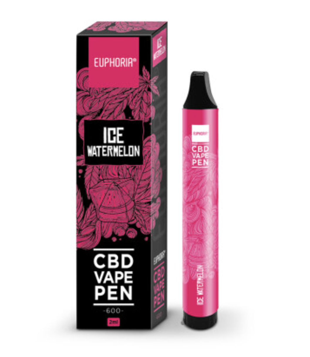 Інгалятор КБД Euphoria Ice Watermelon 200 мг CBD, 2 мл - 0